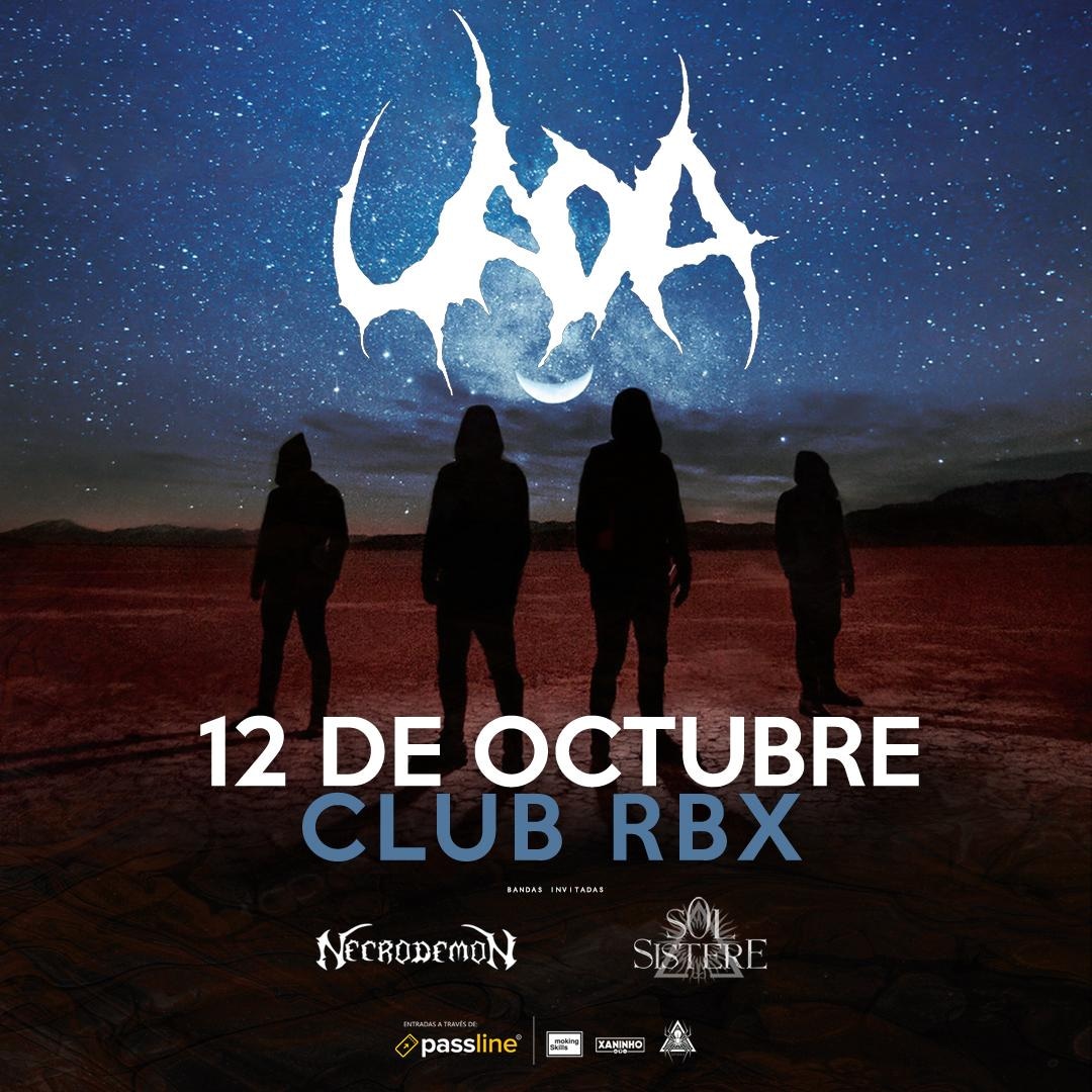 Uada vuelve a Chile: 12 de octubre en Club RBX