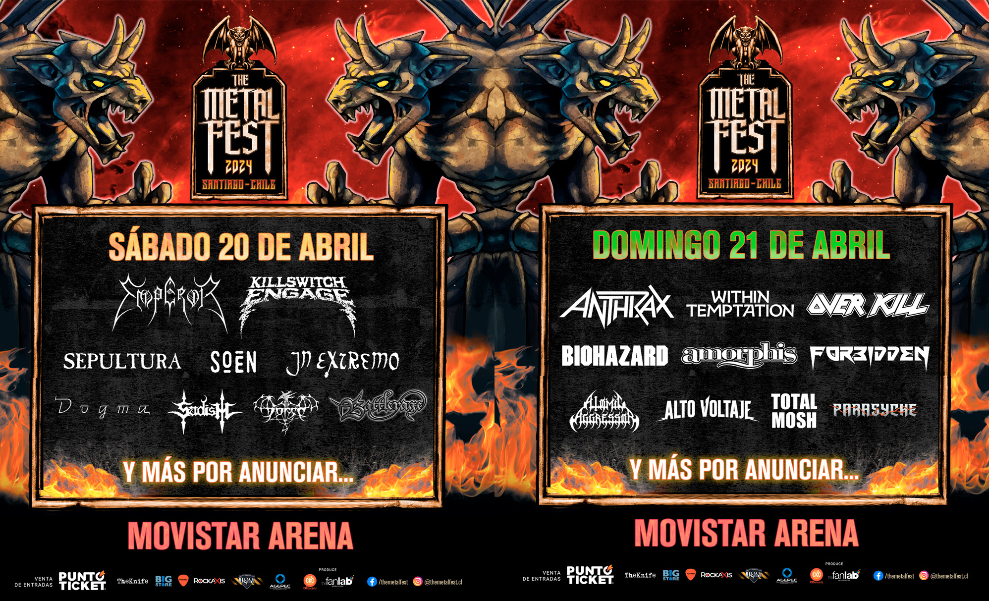 Killswitch Engage y Overkill llegarán a Chile para sumar su fuerza a The Metal Fest 2024