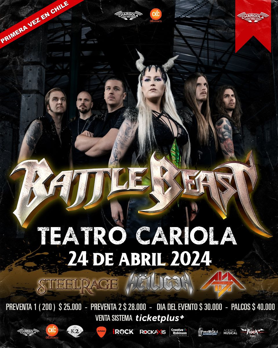 Battle Beast agenda su esperado debut en Chile para el 2024
