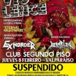 Vio-lence & Exhorder cancelan show de Valparaíso  www.sonidosocultos.com
