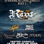 PowerOfMetal.CL Fest confirma su segunda edición con el regreso de Riot V a Chile y un potente cartel nacional