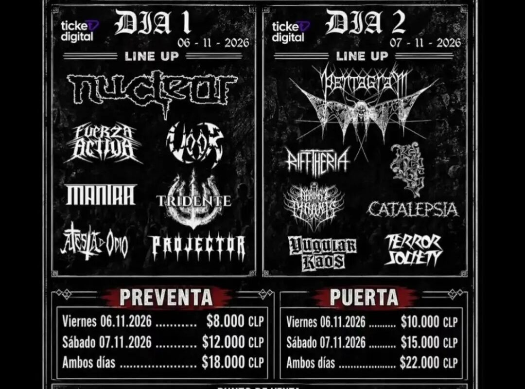 ANDES METAL FEST: RANCAGUA RECIBIRÁ DOS JORNADAS HISTÓRICAS DE METAL NACIONAL E INTERNACIONAL