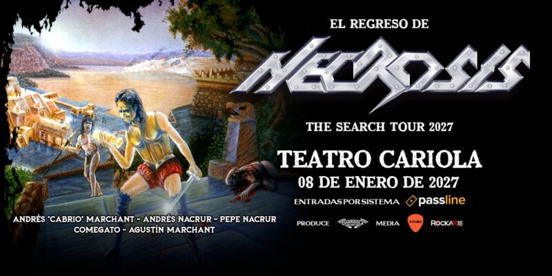 NECROSIS, LEYENDA DEL THRASH METAL CHILENO, REGRESA AL TEATRO CARIOLA PARA DAR INICIO A “THE SEARCH TOUR 2027”